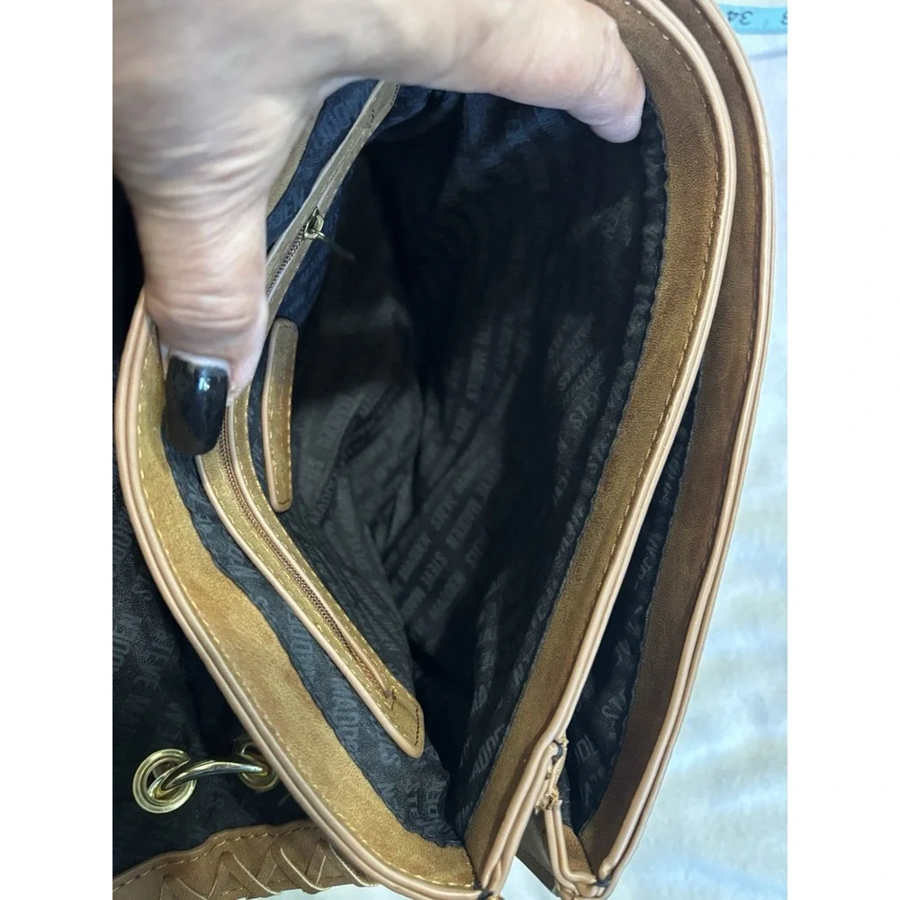 Steve Madden Fringe Brown Western Hobo Shoulder Crossbody Purse NWOT
